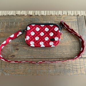 Lug Red and White Crossbody Bag